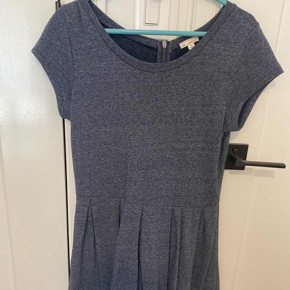 GAP Blue Short-Sleeve Cotton Dress - M